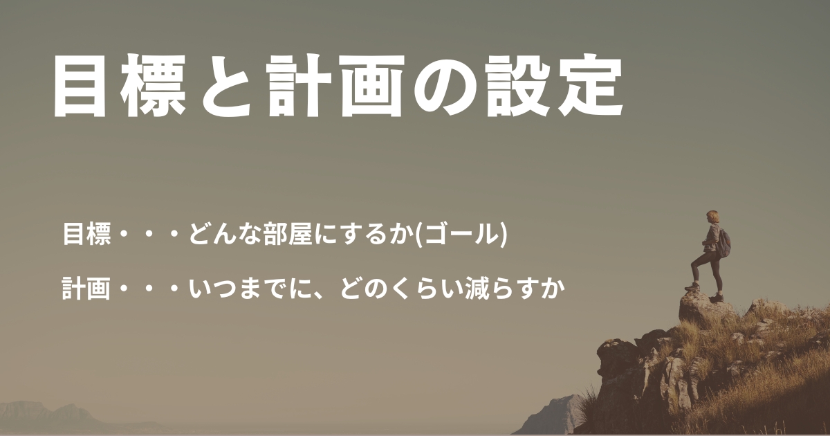 目標と計画の設定について書いた画像